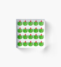 Cute little frogs on green Acrylic Block