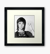 Jane Fonda Mug Shot Vertical Framed Print