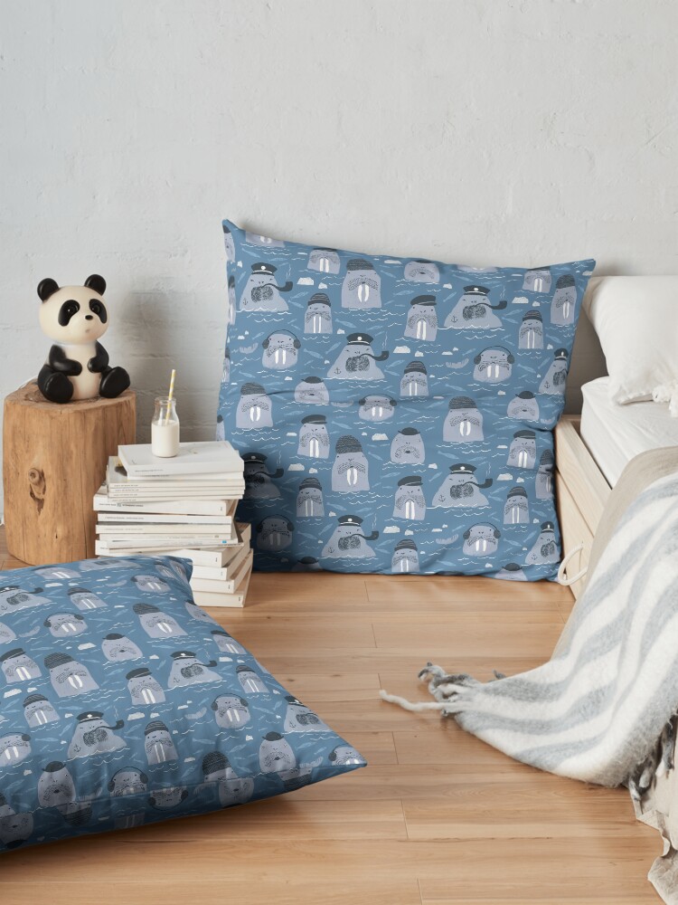 Alternate view of I Am The Walrus Floor Pillow