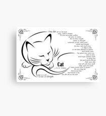 'Cat' by JRR Tolkien Canvas Print