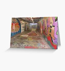 Graffiti Tunnel Greeting Card