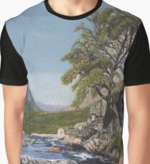River Coe Scotland Oil on Canvas Graphic T-Shirt