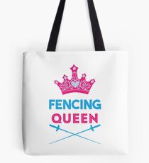 Fencing Queen Fencer Design Tote Bag