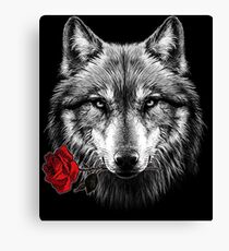 Wolf Rose Canvas Print