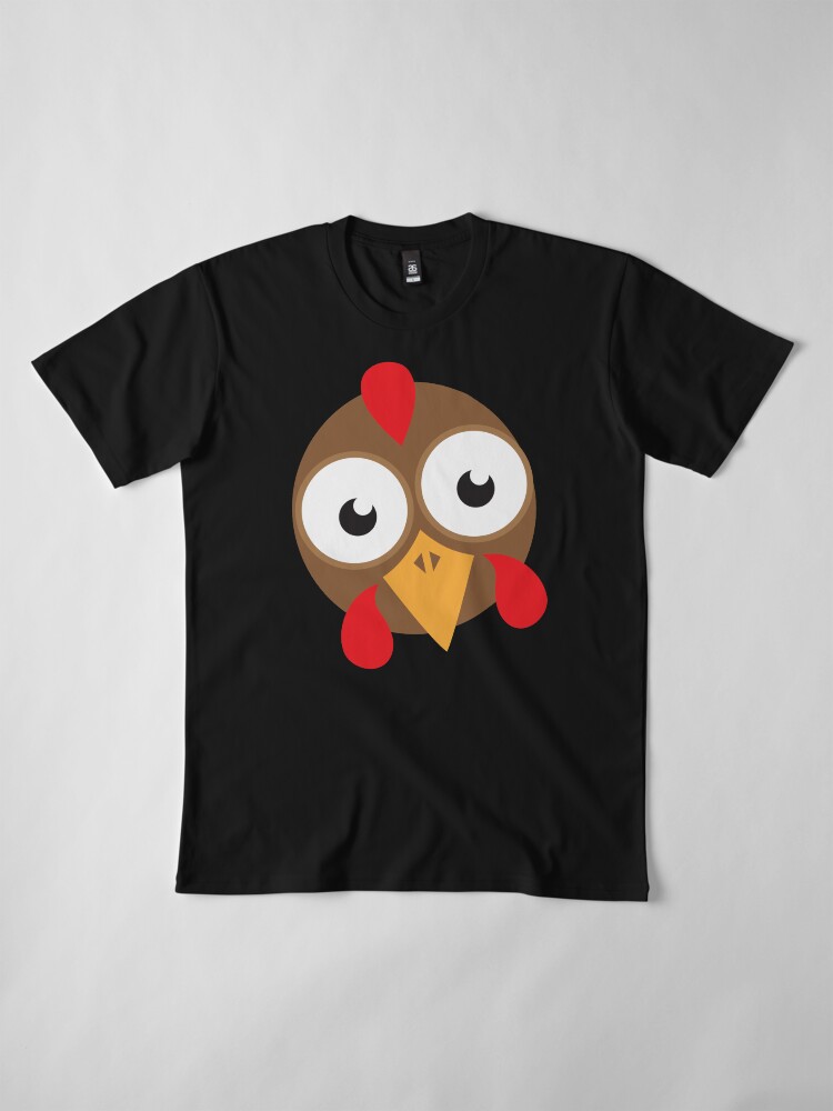 Alternate view of goggly eyed turkey face Premium T-Shirt