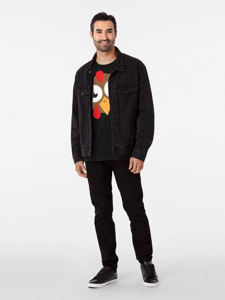 Alternate view of goggly eyed turkey face Premium T-Shirt