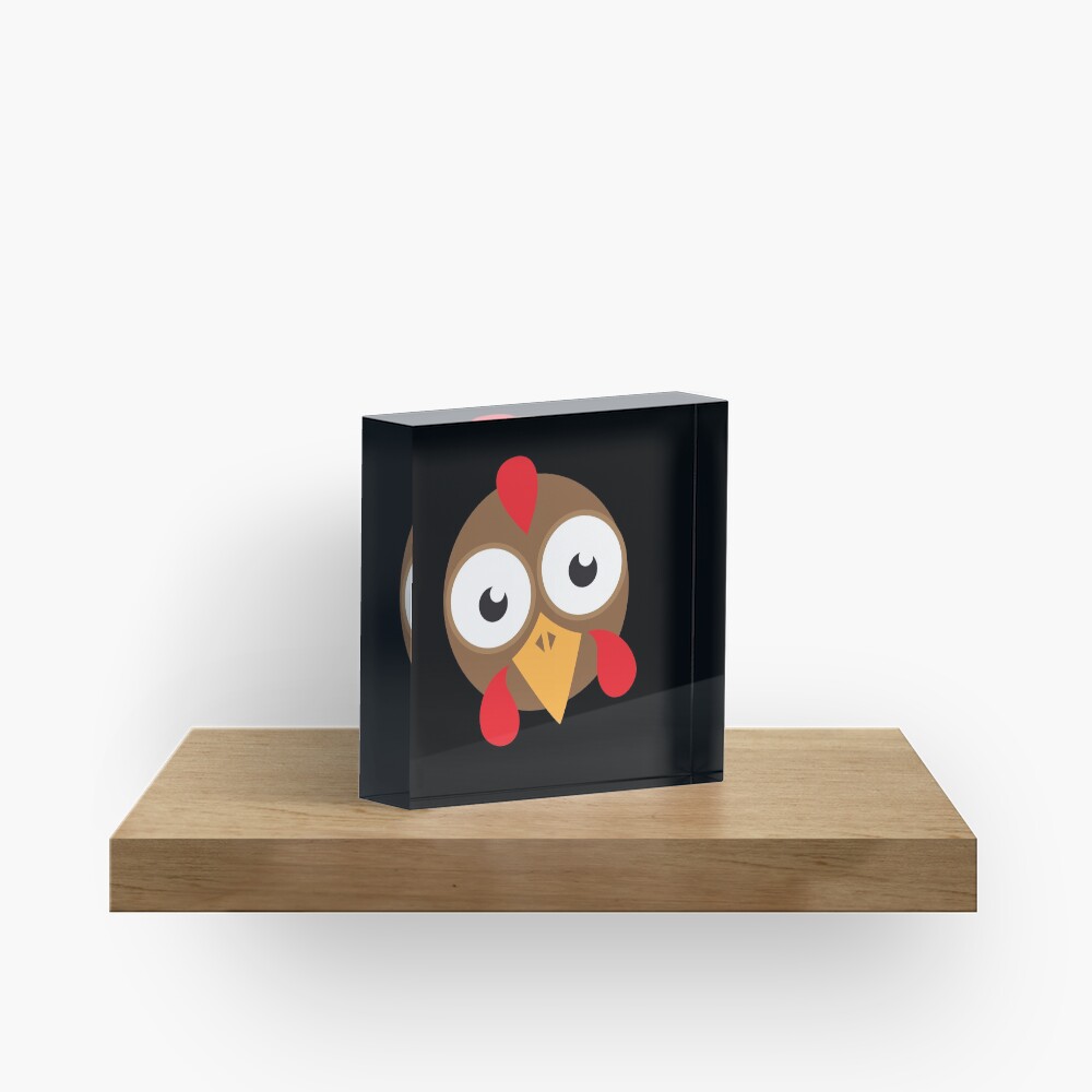 goggly eyed turkey face Acrylic Block