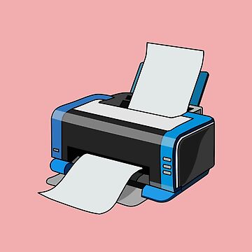 Printer cartoon illustration | Sticker
