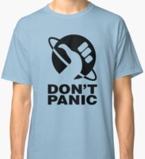 Don't Panic - Hitchhikers Guide Classic T-Shirt