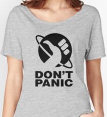 Don't Panic - Hitchhikers Guide Women's Relaxed Fit T-Shirt