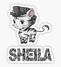 Zebra Sheila Sticker