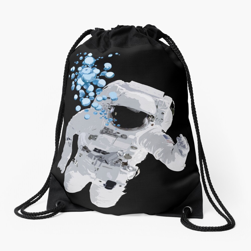 Bubbles In Space - Nasa Hoax - Flat Earth - Space Bubbles Drawstring Bag
