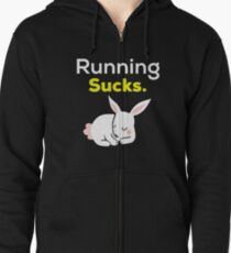 Laufen saugt mit schlafendem Häschen. Hoodie mit Reißverschluss
