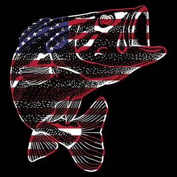 Patriotic Fisherman Walleye Fishing American Flag #2 Tapestry by