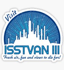 Visit (dark blue) Sticker