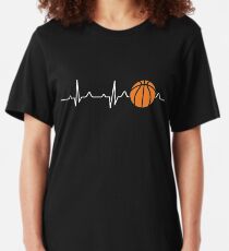 Basketball Heartbeat Slim Fit T-Shirt