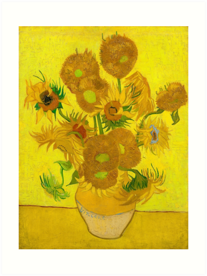Vincent Van Gogh Sunflowers Vase Still Life Art Print By Chillchar1234