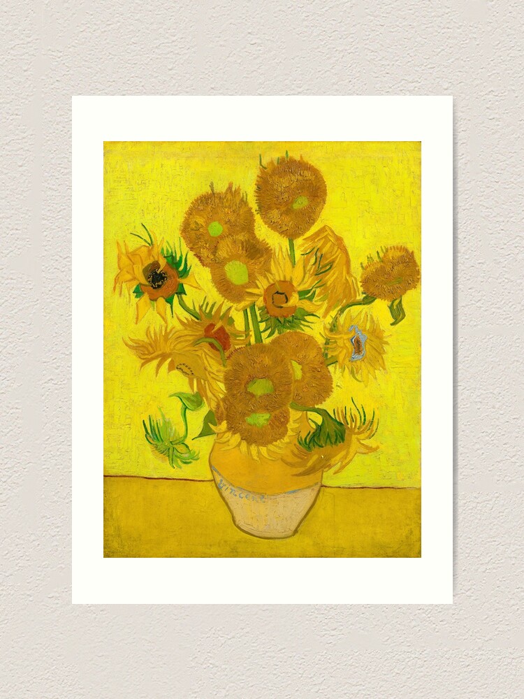 Vincent Van Gogh Sunflowers Vase Still Life Art Print By