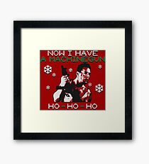 UGLY CHRISTMAS MACHINEGUN Framed Print