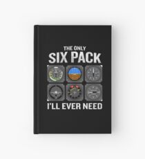 Funny Pilot Quote Cockpit Airplane Flight Intruments Hardcover Journal