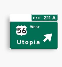 Welcome to Utopia Canvas Print