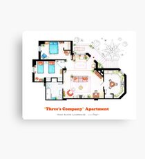 Three's Company Apartment Floorplan Canvas Print
