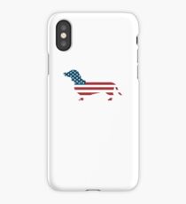 Patriotic Daschund American Flag Cool Wiener Dog iPhone Case/Skin