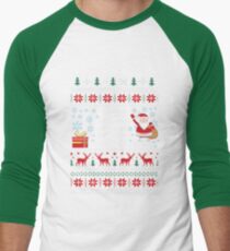 Funny Pi Math Equation Christmas Sweater Teacher Men's Baseball Âľ T-Shirt