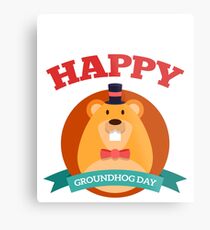 Happy Groundhog Day 2018 Metal Print