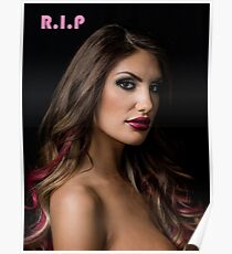 August Ames T-shirt rest in peace rip Poster