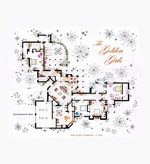 Die Golden Girls Haus Grundriss v.1 Fotodruck