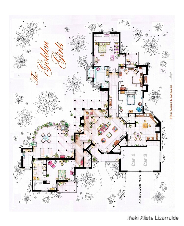 The Golden Girls House Floorplan V 1 Ipad Case Skin