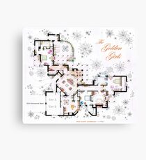 The Golden Girls House floorplan v.2 Canvas Print