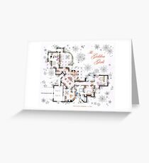 The Golden Girls House floorplan v.2 Greeting Card