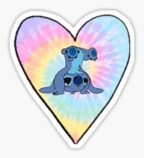 Stich rainbow heart Sticker