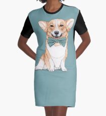 Corgi Dog Graphic T-Shirt Dress