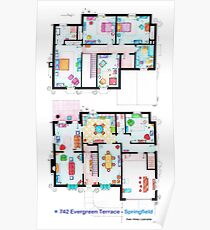 House of Simpson family - Both floors Poster