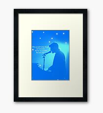 NEver Be Alone blue Framed Print