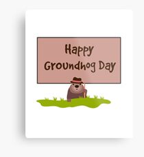 Happy Groundhog Day 2018 Metal Print