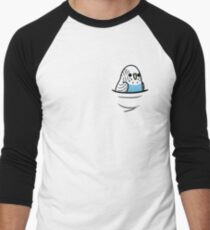 Zu viele Vögel! - Blauer Wellensittich Baseballshirt mit 3/4-Arm