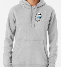 Too Many Birds! - Blue Budgie Pullover Hoodie