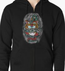 tiger vs snake Zipped Hoodie