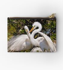 Egrets Build Nest Studio Pouch