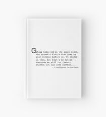The Great Gatsby - F. Scott Fitzgerald Quote. Hardcover Journal