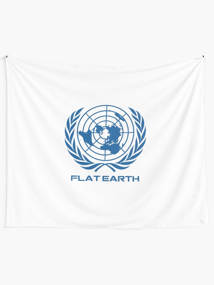 Vista alternativa de Tela decorativa Flat Earth Map Logotipo