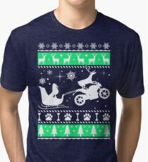 Standard Poodle Sleigh Christmas, Funny Ugly Xmas Shirt, Perfect gift for Dog lovers Tri-blend T-Shirt