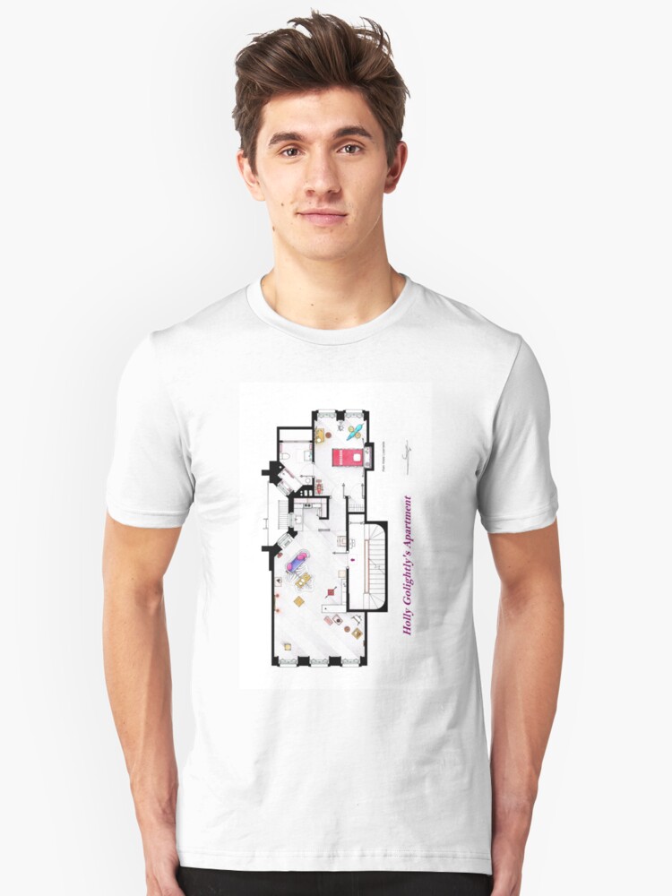 Breakfast At Tiffany S Apartment Floorplan T Shirt By Inaki Aliste Lizarralde