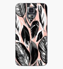 Funda/vinilo para Samsung Galaxy hojas grises con fondo pastel