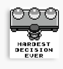 Pokemon - Hardest decision ever Canvas Print