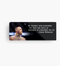 Conor McGregor Motivational Poster Metal Print
